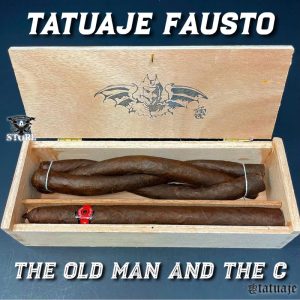 TATUAJE FAUSTO OLD MAN AND THE C COFFIN