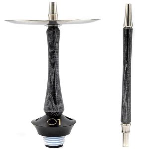 Union Sleek Black Silver Hookah