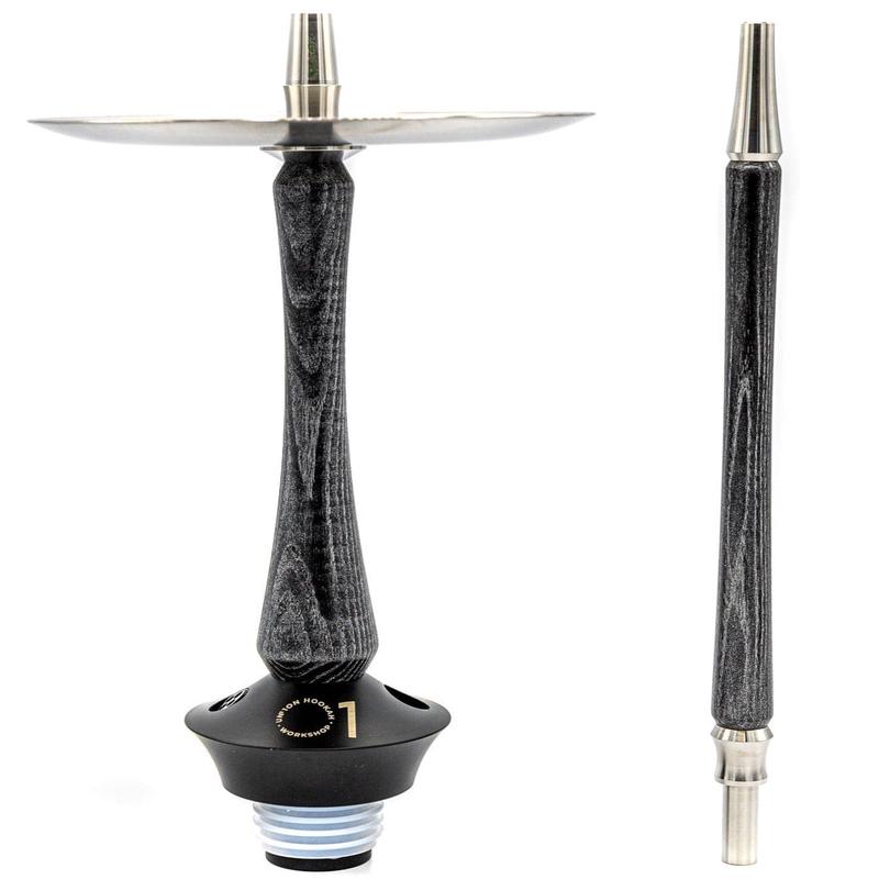 Union Sleek Black Silver Hookah