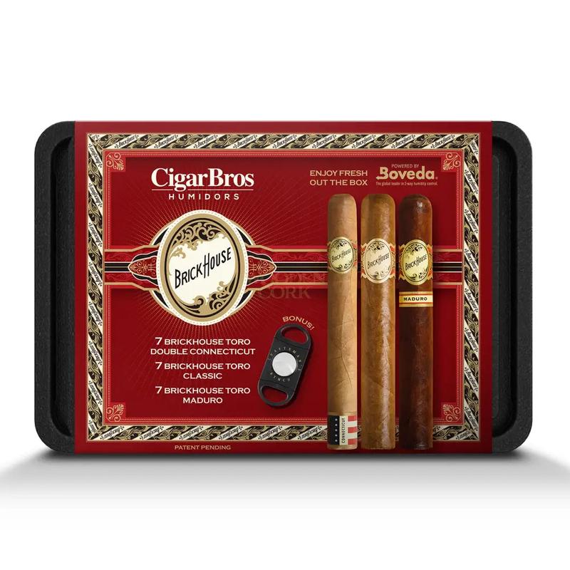 Brick House Premium Cigars Set + Personal Humidor by CigarBros