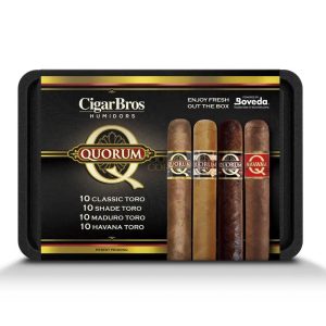 Quorum Premium Cigars Set + Personal Humidor by CigarBros